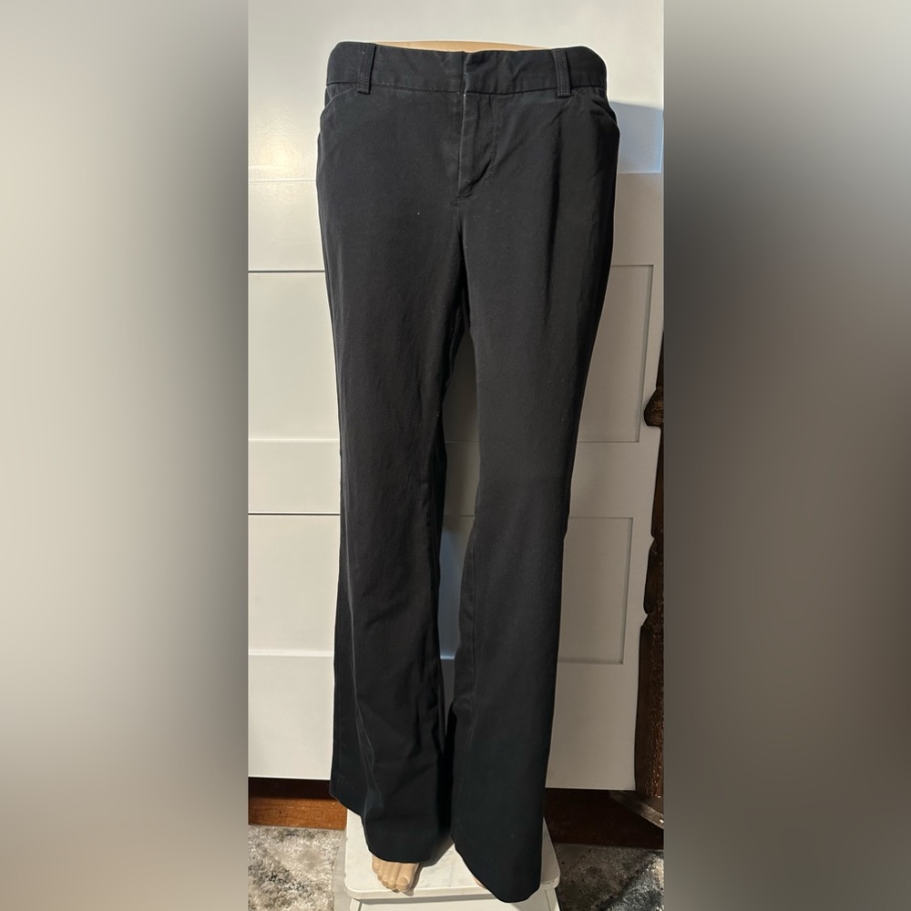 GAP Black Stretch Pants Size 4A Flare Leg Career Dress Pants NWOT